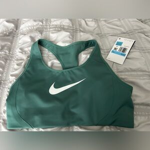 Nike Teal Sports Bra with White Swoosh